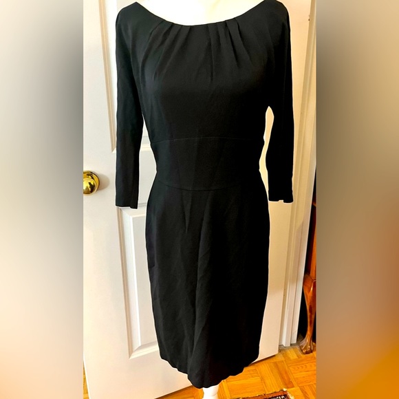 Trina Turk Black, 3/4 Sleeve Boat Neck Midi, size 8 - Picture 1 of 10